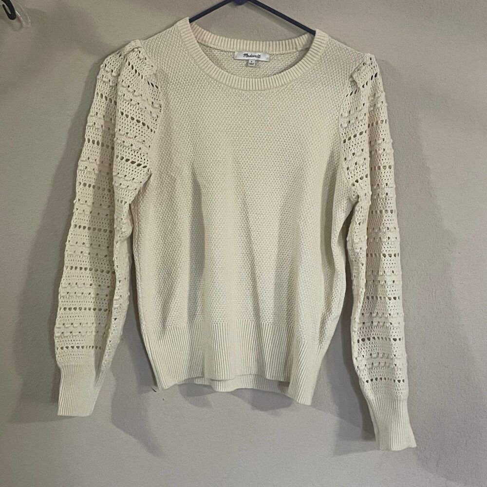 Madewell cream knit sweater women’s size small